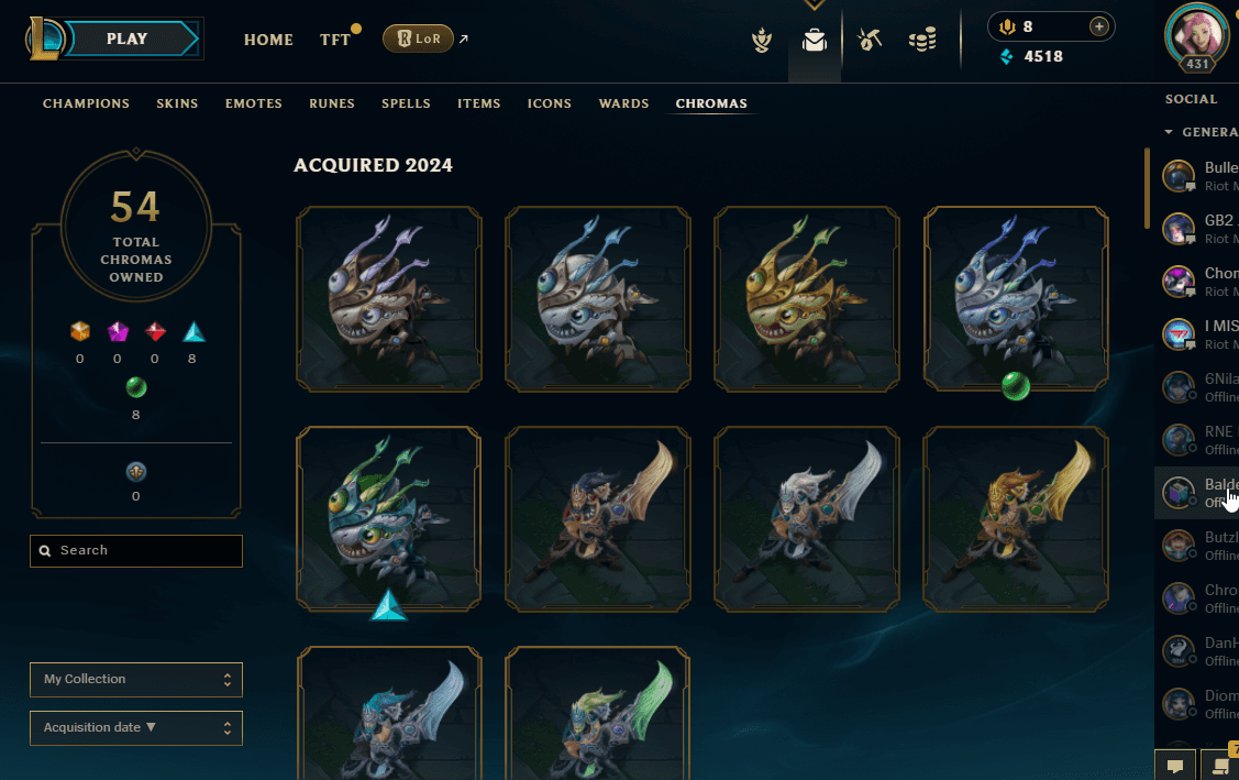 🔥  LOL Account 🔥  | Level  431🛡️ | 🌍Region LAN 🌍 |  🎨235 Skins  |🦸‍♂️166  Characters  | 💎4K  Blue Essence | ⚡ 54 Chromas |🚀Instant Delivery 🚀LOLM69
