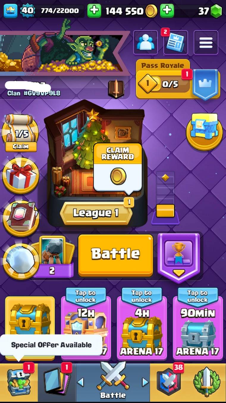 🏯  KT 13 |🔷 Level 40 |🃏  111/116 Card | 6000+TROPHIES | 30+ Gems |🚀Instant Delivery🚀GCR52