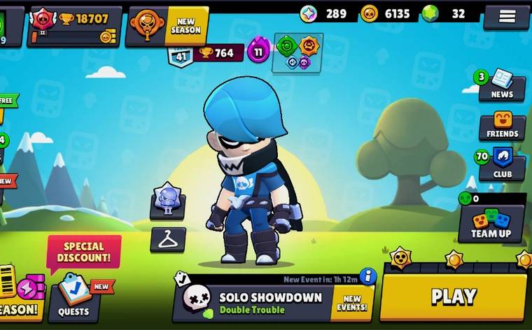 ⚡ BEST BS ACC 🏆 18k Trophies 🤖 60 Brawlers 🏅 3 Legendary💪 7 Max ⚡ 2 HC Brawlers  🖌️ 68 Skins 🚀 2 HC Skin 💥Swift Dispatch 📲 GBS142