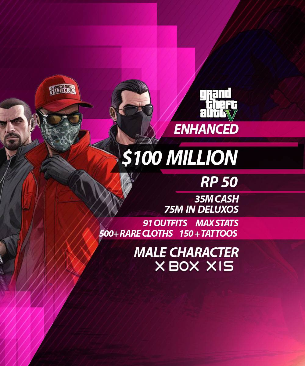 [X|S ENHANCED] 🎯 RP Level 50 | 👗 500+ Rare Clothing | Max Stats + Tattoos | 💰 100M (35M + Deluxos) | 👤 Male Character
